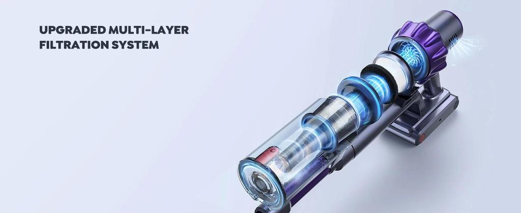 Buture VC70 Vacuum Cordless Handheld 38KPA High Suction Power 450W Motor Smart Home Cleaning LED Touch Screen Vacuum Cleaner