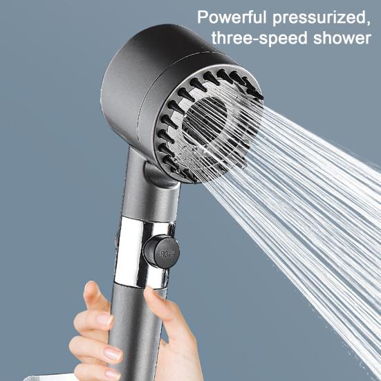 Supercharged Handheld Sprinkler Filtered Shower Head Ion Shower Drops Design Multiple Spray Modes Easy Installation Sprayer