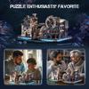 ROKR 3D Puzzle Electric Marble Run LGC01 & LGA01 & Connecting Parts Set 3 Piece Set Movable Model Multi-Play Mechanical Wooden 3D Puzzle Craft Kit