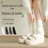 Y2K Fashion открытые трикотажные белые носки из телячьей кожи для женщин - модные весенние чехлы для ног