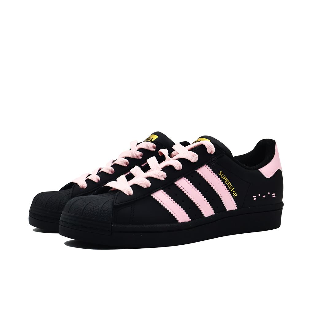 adidas Оригинальные SUPERSTAR Низкие Скейтбордические Кроссовки Унисекс Черные Розовые EG4959(Команда271-)
