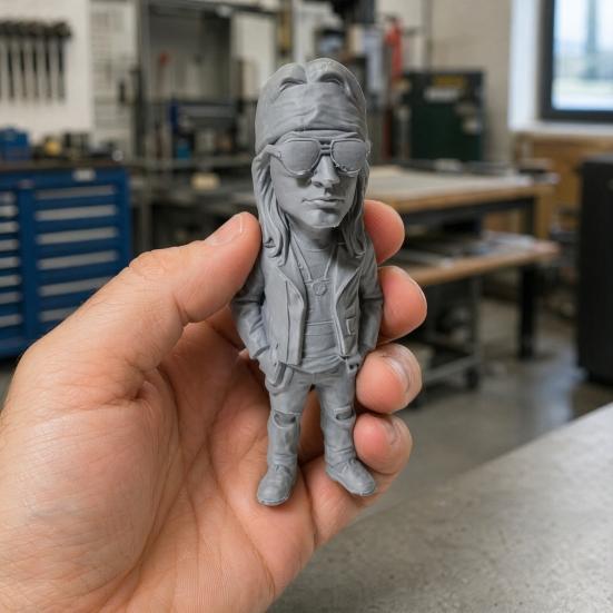 Имитация фигурки музыкального исполнителя, 3D-печатная модель ретро-рок-персонажа с дизайном тюрбана и солнцезащитных очков, Настольное украшение для кабинета, игрового стола