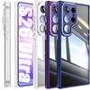 Прозрачный чехол-броня для телефона Samsung S26 Ultra S24 Plus S23 FE S25 Edge, противоударный, с защитой объектива из закаленного стекла