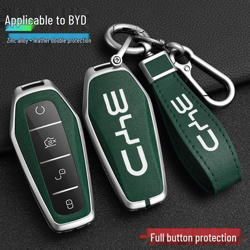 BYD Han Key Case: Compatible with BYD Qin Pro, Song Max, Tang, and Song Plus - Metal Shell Car Key Holder
