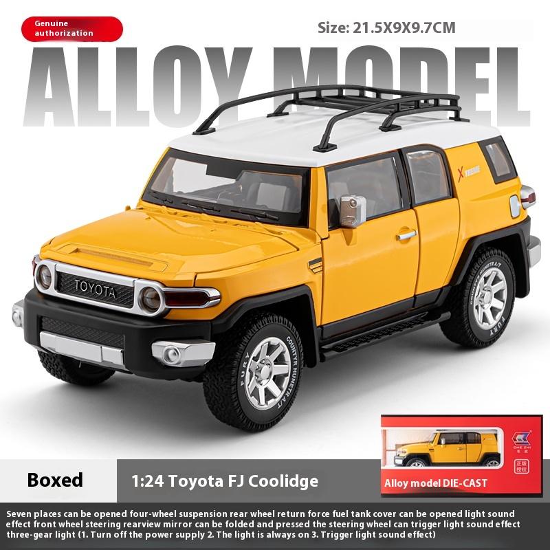 Масштаб 1/24 TOYOTA FJ Cruiser Внедорожный внедорожник Металлический литой под давлением Модель автомобиля Высокое качество Декоративные модные украшения Подарочная коробка для друга
