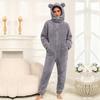 Hoodie Jumpsuits For Women Fleece Jumpsuit Pajamas Warm Romper Sleepwear Zipper Hooded