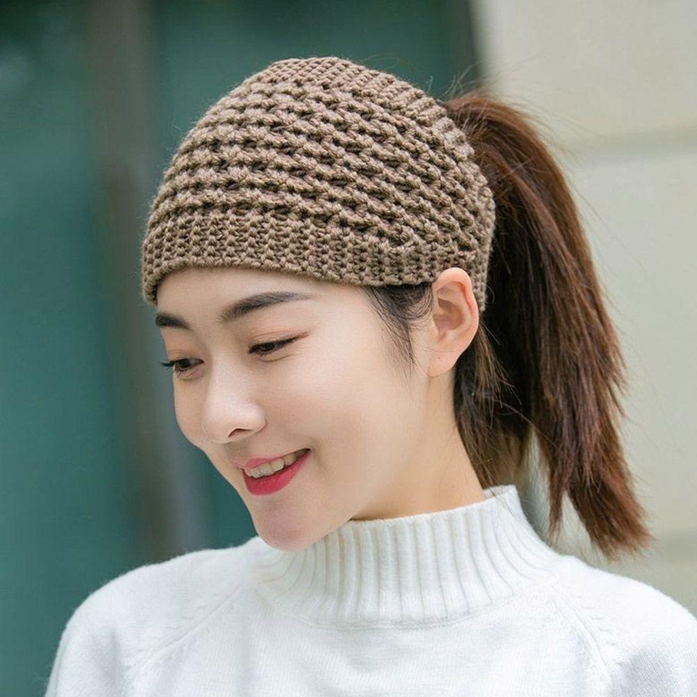 Warm Soft Stretch Scarf for Girls Warmers Hat Head Wraps Knitted Turban Winter Headbands