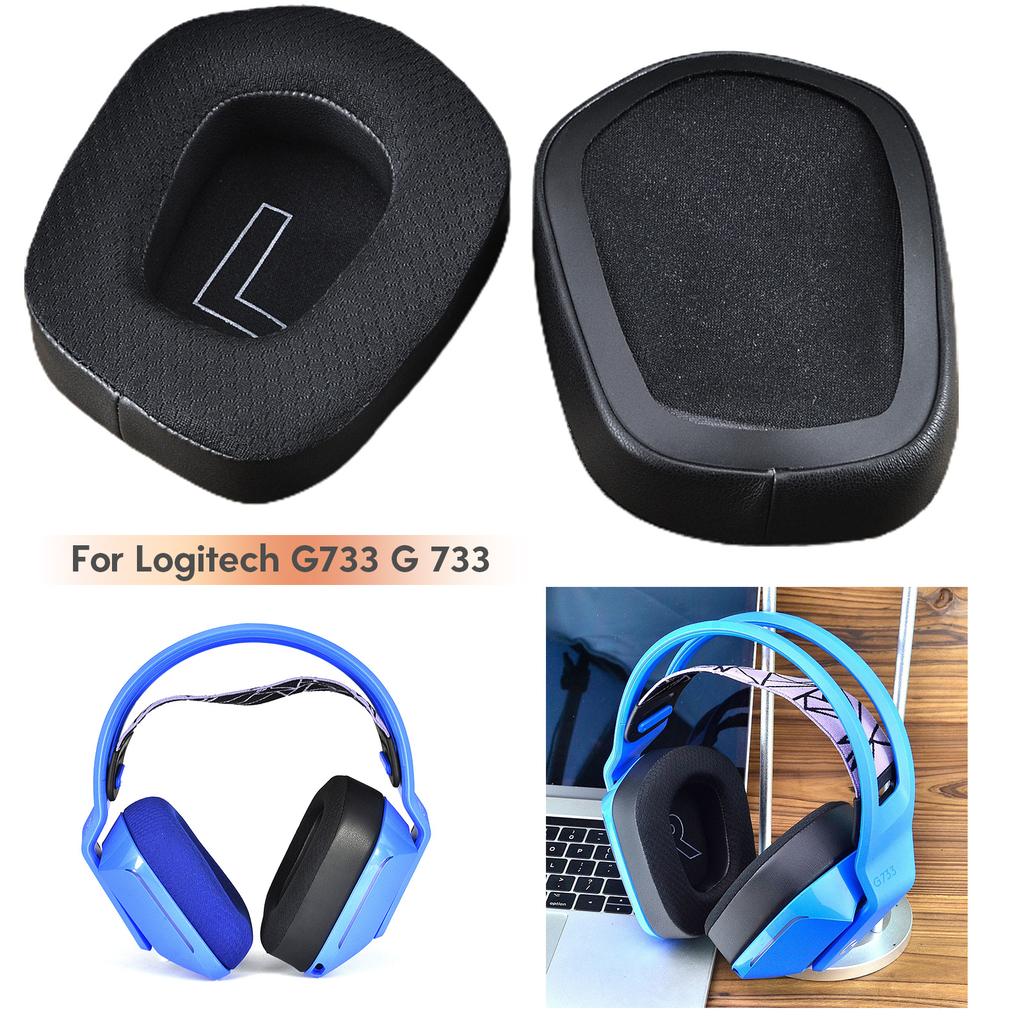 Comfortable Sponge Ear Pads for Logitech G733 Earphones Cooling Gel Earpads Perfect Fits,Clear Sound, Easy Installation