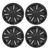 4PCS 13in Wheel Hub Cap Matte Black Snap On Long Lasting Use Replacement for SEAT Ibiza