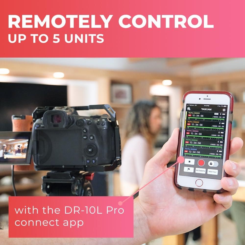 TASCAM DR-10L Pro 32bit Float Pin Microphone Recorder Black for Youtube Audio Recording Internet Distribution Podcast Video Shooting Vlog Recording