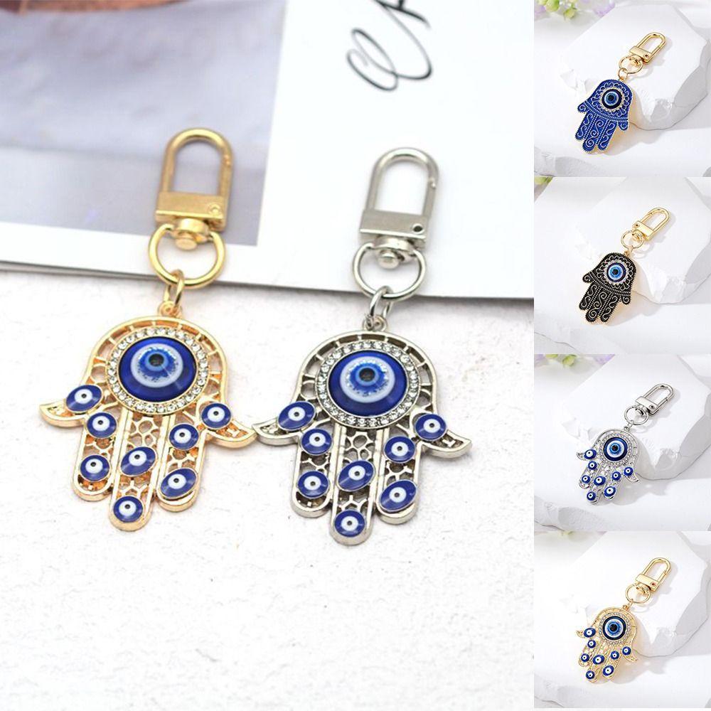 Zinc Zinc Alloy Turkish Blue Eye Pendant Korean Style Backpack Charms Mini Demon Eye Hand Keychain Gift