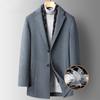 New Autumn and Winter Scarf Style Removable Down Lining Double-sided Woolen Coat Men's Mid-length Woolen Coat
