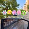 Shaking Flowers For Dashboard 5Pcs Table Ornaments Plush Flowers Funny And Cute Car Decoration For Car Interior And Home Desk