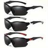 3/6pcs Men's Half-Frame Glasses, Mixed Colors, Half-Wrap Design