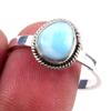 Natural Republic Ларимар Драгоценный камень Ручной работы 925 Стерлинговое серебро Кольцо Размер 10 H2j50