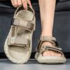 Fashion Summer Adolescent Flat Bottomed Soft Comfortable Quality Fashionable Leisure Sandals Men's Ventilation Non-slip Outdoor Sandals