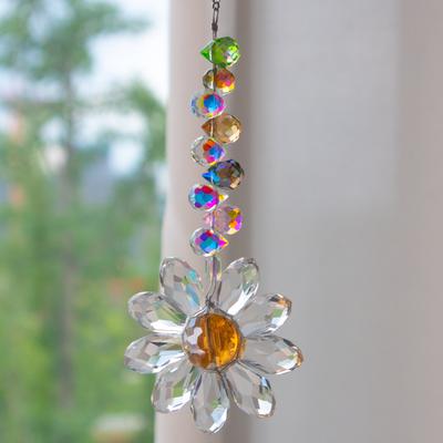 Daisy K9 Crystal Sun Catcher Оконные декоры Rainbow Maker Домашний ловец солнца Украшение для двора и сада Домашнее рождественское украшение
