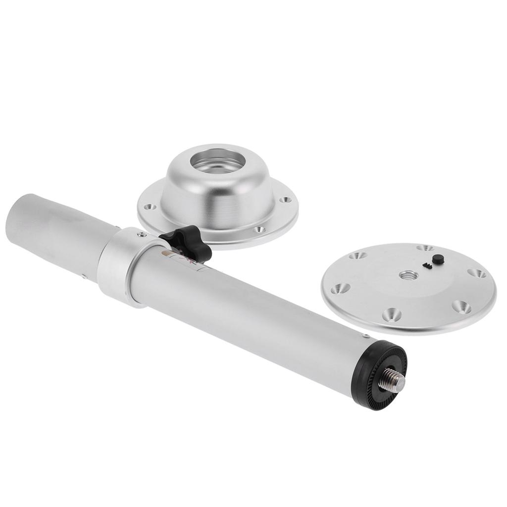 19.3‑28.3 дюйма Комплект пьедестала для стола Регулируемая серебристая стойка с монтажными базовыми частями Универсальный для каравана, автодома, яхты