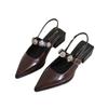 Hot Selling 2025 New High Quality Leather Strap Heel Women's Retro Mary Jane Shoes Black Metal Buckle Pump Fashion Women's Shoes