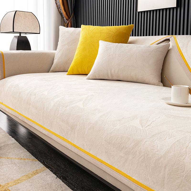 Sofa Cushion Non-Slip Four Seasons Universal Light Luxury Modern High-End Leather Sofa Cover Simple Advanced Cushion