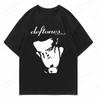 Women T Shirt Deftones Cute Trendy Print Tops Tee Black T-shirt FeUnisex Summer T-shirt 90s Girls Graphic Tee FeUnisex Cute Tops Tee