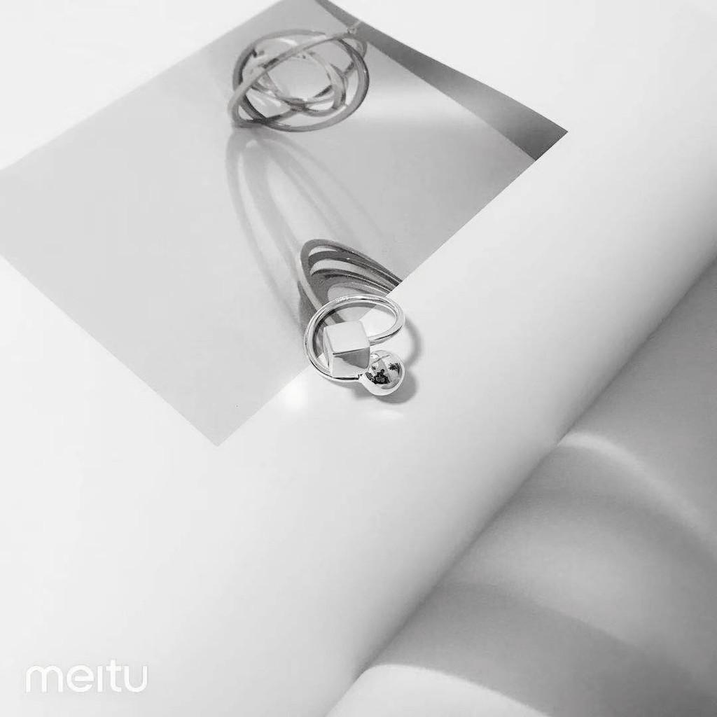 Элегантное кольцо из стерлингового серебра 925 пробы Стильный геометрический дизайн Идеально для женщин