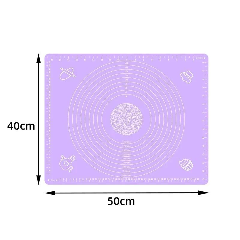 Baking Mat Non-Stick Silicone Kneading Dough Mat Pizza Cake Dough Maker Kitchen Rolling Dough Pads Baking Pastry Tools