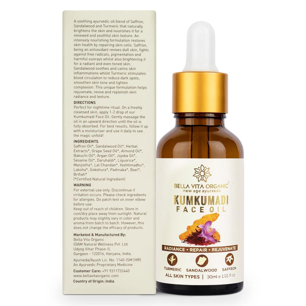 Kumkumadi: Face Oil (30 Ml), Kumkumadi Face Oil, Bella Vita