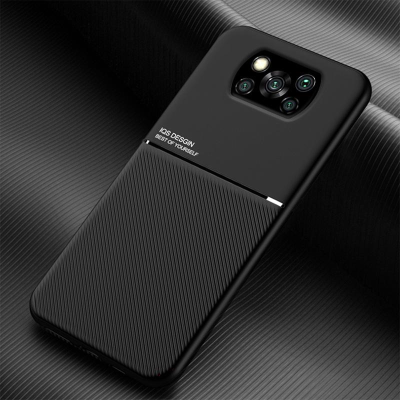 Роскошный магнитный кожаный чехол для телефона POCO X3 Pro NFC X3Pro X3NFC POCOX3 X 3, встроенный металлический чехол с полным покрытием, автомобильный держатель
