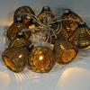 10Pcs Rattan Lamps String Lights LED Rattan Balls Fairy Lights Wedding Home Decoration