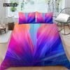Colorful Duvet Cover Set King Size Blue Purple Red Stitching Pattern Comforter Cover Set Microfiber Polygon Flash Quilt Cover