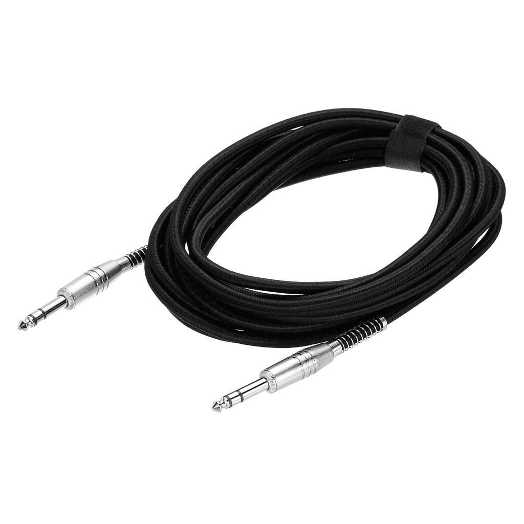 Uxcell Guitar Instrument Cable, 20 Feet 14" To 14" Straight Electric Guitar Jack Cable Wire for Guitar and Bass, Black