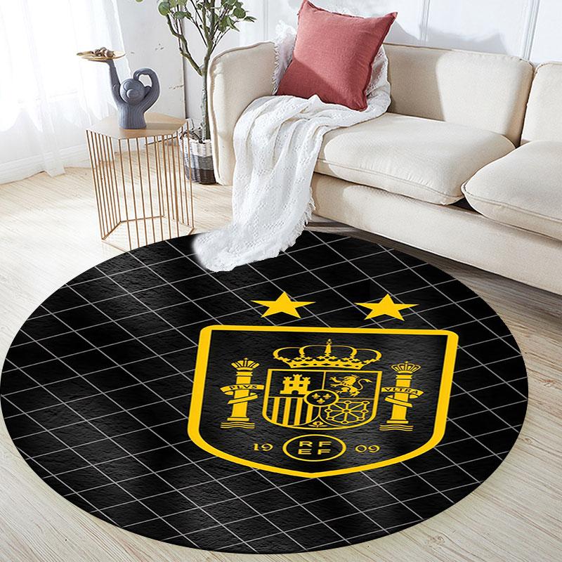 Spain Art pattern round rug,Carpet Rug for Living Room Bedroom Playroom ,Non-slip Floor Mat,Holiday Gifts and Birthday Gifts.