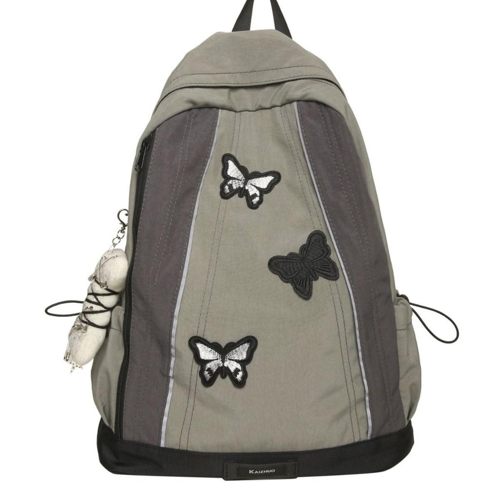 Schoolbag Female Niche Design Dark Butterfly Outdoor Sports Backpack College Student Light Hiking Mountaineering Backpack