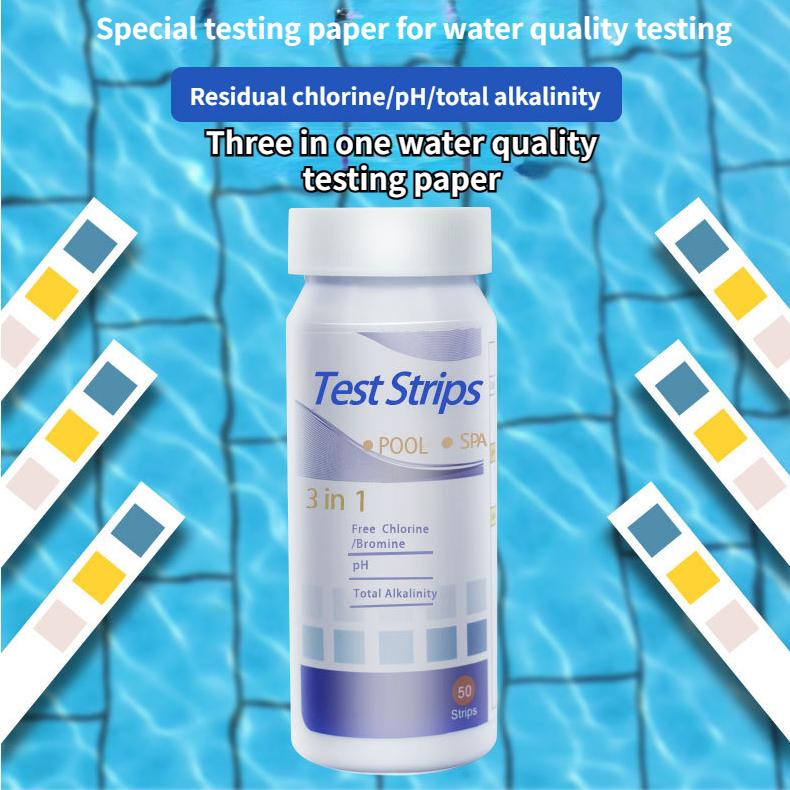 Ядерное загрязнение Обнаружение качества воды Тестовая бумага «три в одном» Плавательный бассейн Питьевая вода Обнаружение pH Тестовая бумага