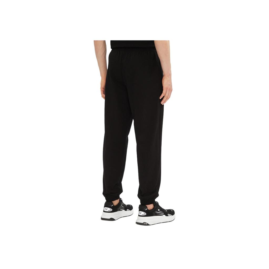 Emporio Armani EA7 Однотонные Джоггеры с Эластичным Поясом и Зауженными Штанинами Мужские Брюки Черный 7M000233-AF13512-UC001