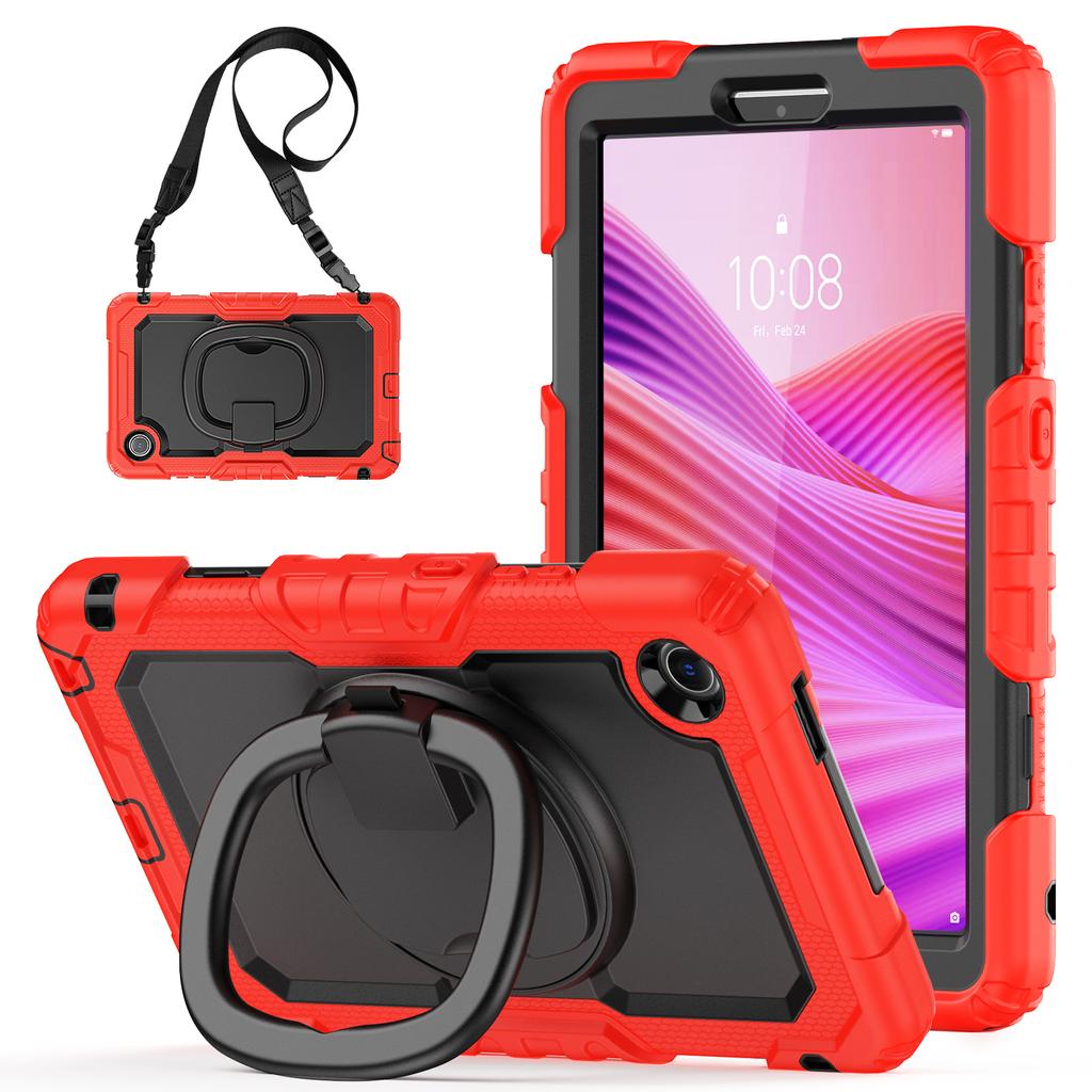 Чехол-подставка для Lenovo Tab K9 TB305FU, чехол для планшета из ПК+силикона с плечевым ремнем