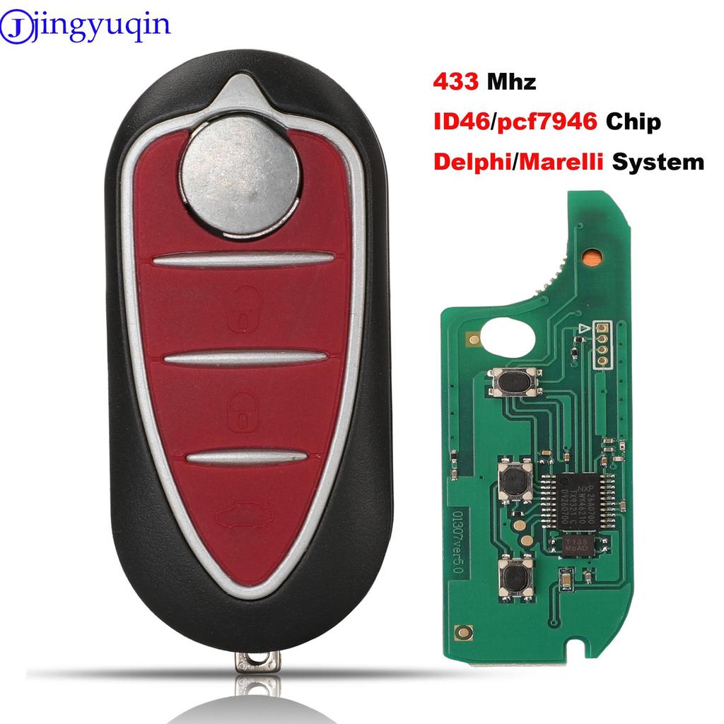 Jingyuqin 3B Remote Key Fob ASK Delphi/Marelli System BSI с HITAG 2 PcF7946Chip для Alfa Romeo 147 159 Mito 2008