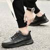 Spring Summer Black White Genuine Leather Men's Shoes Fashion Casual Sneakers Wild Mens Flat Shoes Non-slip Board Shoes