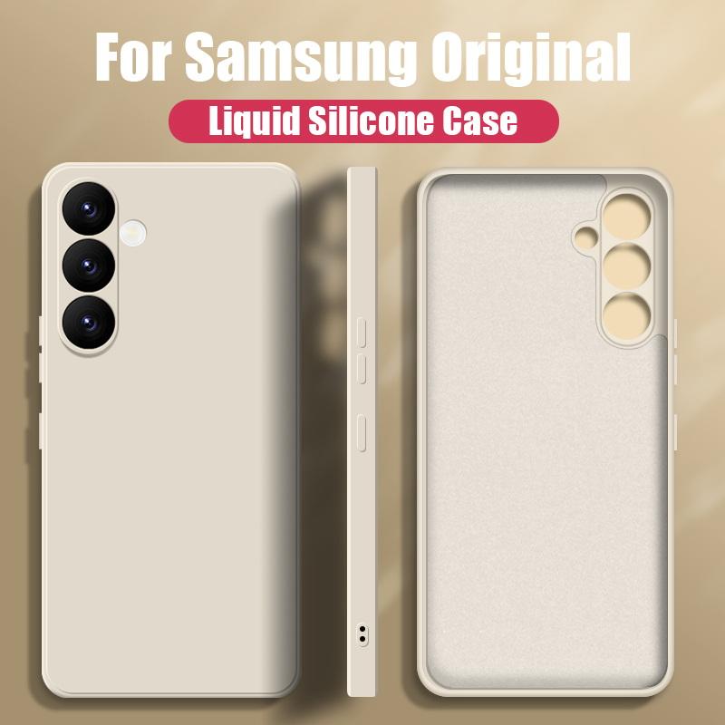 For Samsung A56 A16 A36 A55 A15 A35 A54 5G Case Liquid Silicone Phone Case For Samsung Galaxy S25 Ultra S24 FE S23 S22 A52 5G Cover Candy Shockproof