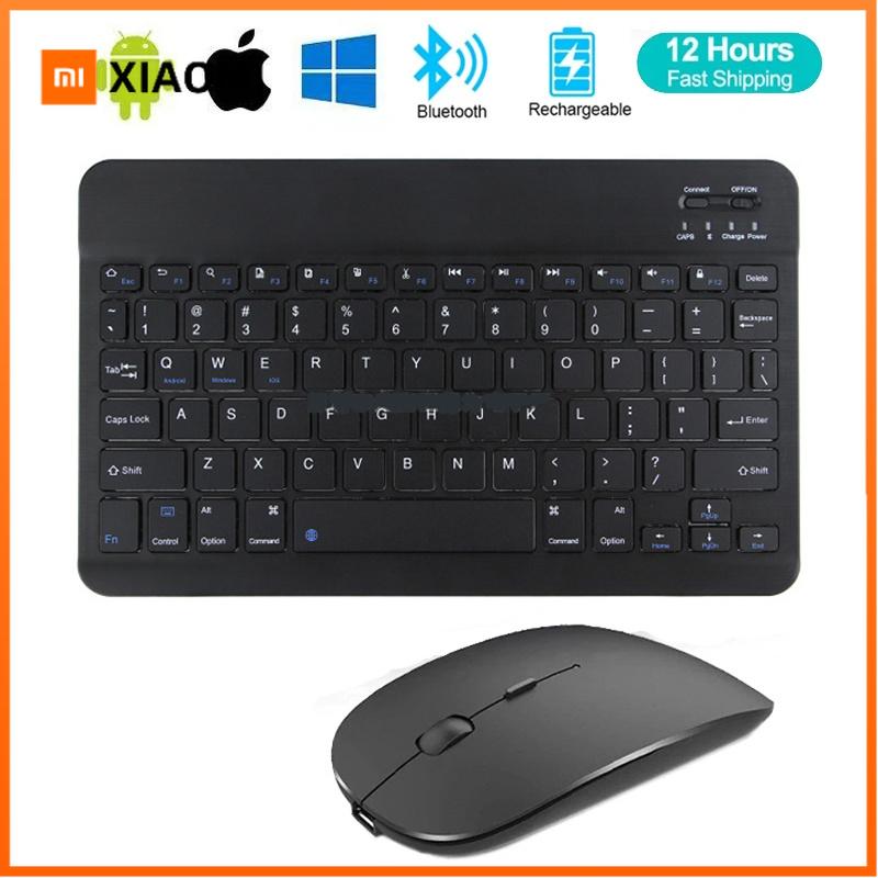 Xiaomi Беспроводная клавиатура Испанская Французская Azerty Русская С N И Мышь Мини Bluetooth Геймерская Для iPad Mac Планшетного ПК Телефона Мобильного Ноутбука