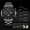 Мужские модные спортивные наручные часы класса люкс мужские деловые кварцевые часы из нержавеющей стали мужские повседневные часы с кожаным браслетом светящиеся часы