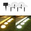 5pcs Half Ball Shaped Solar Ground Lights 1 Drag 5 Cobblestone Lamp  Landscape Stairs Yard Deck