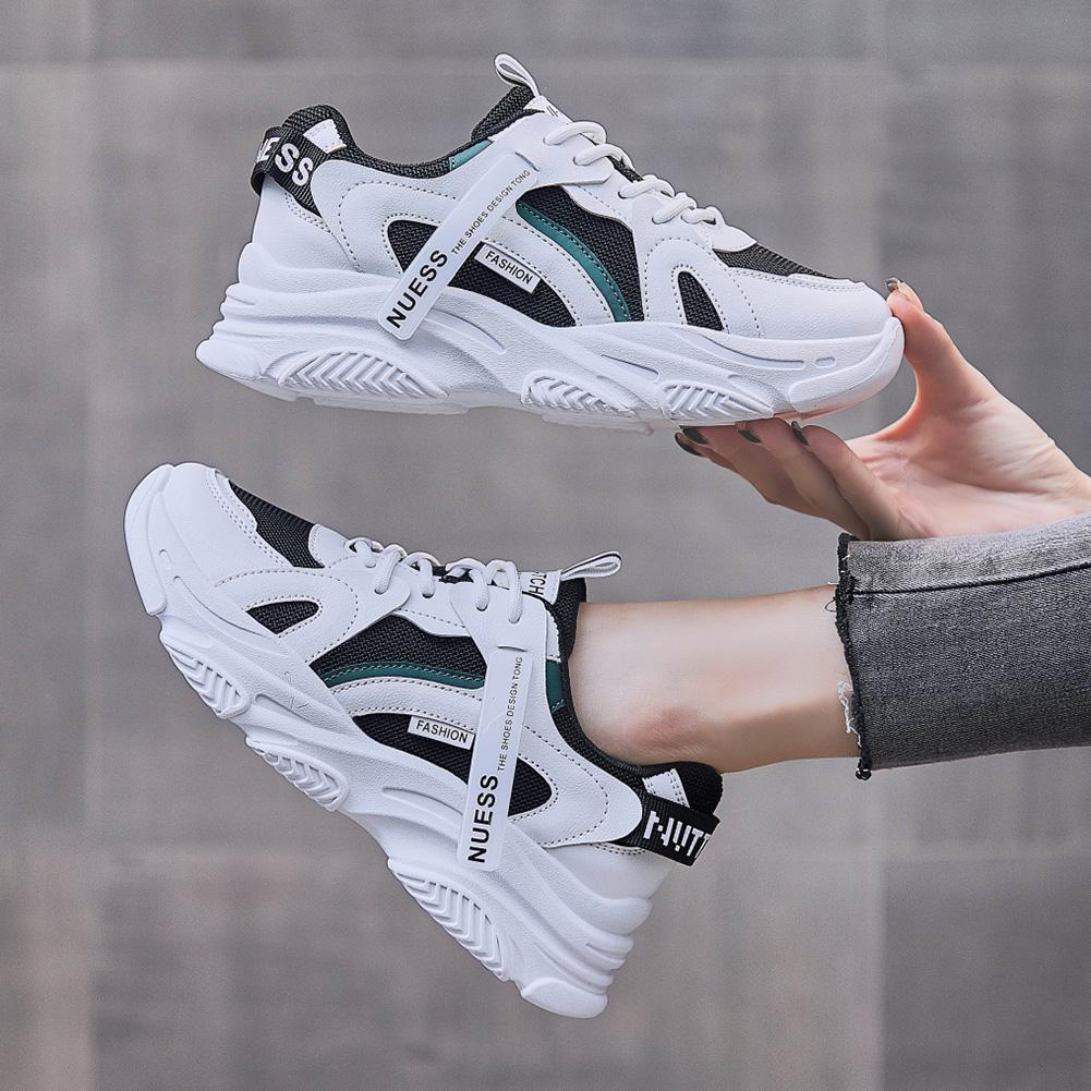 Модные женские кроссовки осень 2024 года, женская спортивная обувь для бега на открытом воздухе, модные сетчатые дышащие белые туфли на платформе Tenis Feminino