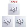 1/3/5pcs Space Aluminum Metal Shower Frameless Glass Door Hook Free Hole Towel Rack Hanger Key Holder Clothes Bathroom Organizer