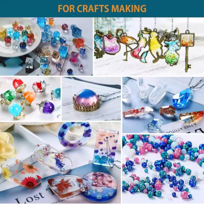 UV Resin Clear,Hard,Upgraded Crystal Clear Epoxy Resin Up Premixed UV Cure Resin for Craft Jewelry MakingJewelry Making Tools