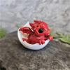 Дракончик-новорожденный в яйце 3D Мини-арт Статуэтка дракона Маленькая миниатюра вылупляющегося дракона Дракончик-новорожденный Прозрачная смола цвета океана