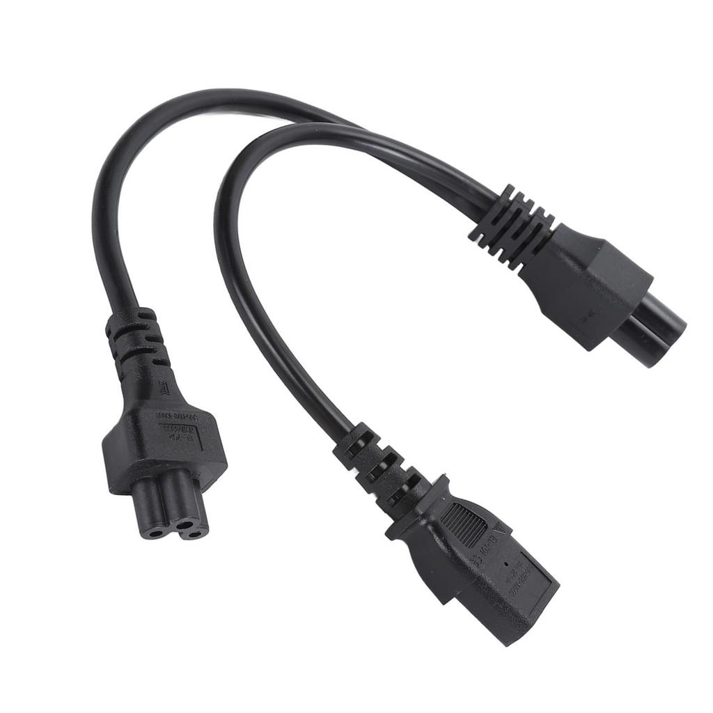 IEC 320 C6 Male To C5+C13 Female Splitter Adapter Cable Y Split Power Adapter Cord for Laptops Desk