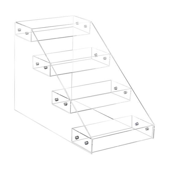 Прозрачная акриловая стойка для демонстрации, многослойная, прочная, несущая, простая в сборке, органайзер для духов, универсальная стойка для демонстрации, полка
