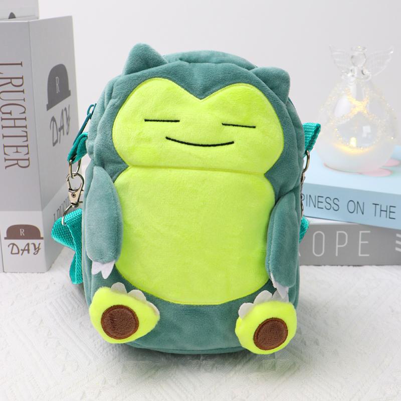 Cute Plush Backpack With Cartoon Dolls Pikachu Gengar Snorlax And More Fun Stuffed Animal Shoulder Bag For Kids